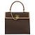Céline CELINE Macadam Canvas Handtasche PVC Leder Braun Gold Auth 184975V Golden - Ansicht 12