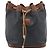 Céline Bolsa CELINE Bolsa de ombro em couro preto ouro Auth 185092 Dourado - vista 13