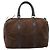 Borsa Boston Christian Dior Trotter Canvas Scamosciato Marrone Oro Auth ep14691 D'oro - vista 13