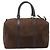 Borsa Boston Christian Dior Trotter Canvas Scamosciato Marrone Oro Auth ep14691 D'oro - vista 2