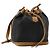 Céline Bolsa de ombro CELINE em couro preto com detalhes dourados Autêntica 185080
