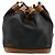 Céline Bolsa de ombro CELINE em couro preto com detalhes dourados Autêntica 185080 - vista 2