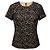 Camicetta in pizzo nero a maniche corte Michael Kors Collection