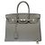 Hermès Borsa HERMES Birkin 35 in Pelle Grigia - 103656 Grigio - vista 3