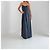 L'Agence Maxi-Kleid mit Rüschen und Gürtel Marineblau - Ansicht 2