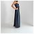 L'Agence Maxi-Kleid mit Rüschen und Gürtel Marineblau - Ansicht 4