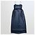L'Agence Maxi-Kleid mit Rüschen und Gürtel Marineblau - Ansicht 5