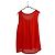 Luisa Cerano Top de seda rojo sin mangas Coral