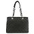 Borsa a tracolla Chanel 50995 in pelle di vitello granulata nera Nero