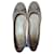 Autre Marque Heyraud Beige Python-Effect Leather Ballet Flats  - view 1