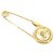 Chanel ABD709 Brosche Gold und Weiß Golden