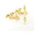 Orecchini a lobo Chanel ABC824 Bianco D'oro - vista 3