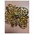 Spilla Farfalla Vintage con Strass Marrone Multicolore D'oro - vista 2