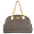 Bolso de hombro Louis Vuitton Monogram Montorgueil GM Castaño