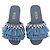 Miu Miu Sandali Rafia Cristalli Azzurro Polvere Blu