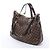 Borsa a tracolla Louis Vuitton Ivorie MM Damier Ebene marrone N41131 Rosso - vista 2