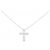 Autre Marque Collana a Croce con Diamanti e Platino Argento