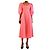 Staud Pink Swells Leinen-Midikleid - Größe UK 6