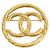 Spilla Chanel Coco Mark in metallo dorato D'oro