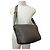 Borsa a tracolla in pelle Vitello Daino con logo triangolo Prada Grigio - vista 2