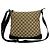 Bolsa de ombro GUCCI em lona monograma GG e couro perfurado Marrom Bege - vista 3