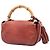 Borsa Gucci Red Medium in pelle New Bamboo Rosso - vista 2