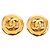 Orecchini a clip Chanel Gold CC placcati oro D'oro