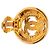 Orecchini a clip Chanel Gold CC placcati oro D'oro - vista 3