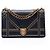 Dior Black Medium Studded Lambskin Diorama Flap Nero