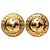Orecchini a clip rotondi con logo Chanel placcati oro D'oro