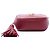 Borsa Blogger Monogram in pelle di vitello rossa Saint Laurent Rosso Bordò - vista 3
