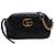 Gucci Black Small GG Marmont Matelasse in pelle di vitello a tracolla Nero