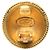 Chanel Gold CC vergoldete runde Clip-Ohrringe Golden - Ansicht 3