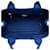 Borsa Prada Blue Small Canvas Canapa Logo - vista 4