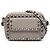 Borsa a tracolla Valentino Gray Pebbled Calfskin Rockstud Flap Pocket Camera Bag Marrone