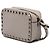 Borsa a tracolla Valentino Gray Pebbled Calfskin Rockstud Flap Pocket Camera Bag Marrone - vista 2