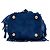 Borsa a secchiello Emmanuelle in scamosciato blu piccolo Saint Laurent - vista 3