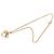 Collana con pendente Dior Gold con logo in strass placcato oro D'oro