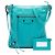Borsa a tracolla Balenciaga Blue Lambskin Motocross Classic Flat Turchese - vista 6