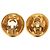 Orecchini Chanel Gold CC placcati oro tondi con clip D'oro - vista 2