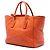 Prada Orange Vitello Daino Open Convertible Tote - view 2