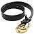 Breiter Gucci Black GG Marmont Kalbsleder Gürtel Schwarz - Ansicht 4
