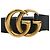 Breiter Gucci Black GG Marmont Kalbsleder Gürtel Schwarz - Ansicht 5