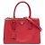 Borsa Satchel Prada Red Medium Saffiano Galleria Double Zip Rosso