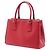 Borsa Satchel Prada Red Medium Saffiano Galleria Double Zip Rosso - vista 2
