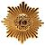 Spilla Chanel Gold CC placcata oro Starburst D'oro
