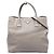 Tote Aperto Convertibile Prada Gray Vitello Daino Marrone