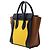 Luggage Céline Borsa Tote Celine Yellow Micro Tricolor in pelle - vista 2