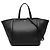 Céline Celine Black Small Grained Calfskin Folded Cabas Tote