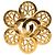 Spilla Fiore Chanel Gold CC placcata oro D'oro